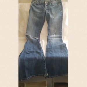 Women's  Denim Blue Jean's People's Liberation Janine Flare Size 25